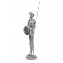 ORIGEN Figurine décorative Résine Don Quichotte XL, Finition Argentée contemporaine, H 43 cm