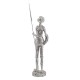ORIGEN Figurine décorative Résine Don Quichotte XL, Finition Argentée contemporaine, H 43 cm