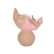 ORIGEN Figurine Baigneuse Ronde et Ballon, Collection Pink Bath, H 21,5 cm