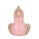 ORIGEN Figurine Baigneuse Ronde Position Yoga 1, Collection Pink Bath, H 17 cm