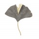 ORIGEN Décoration Métal : Feuilles de Gingko Biloba XL, Gris et Doré, H 41 cm