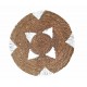 SIGNES GRIMALT Déco murale bohème : Disque stylisé en jonc de mer tressé, Marron et Blanc, Diamètre 50 cm