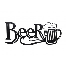 SIGNES GRIMALT Déco murale Métal : Lettrage Beer et chope de bière stylisée, longueur 40 cm
