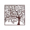 SIGNES GRIMALT Déco murale en métal encadrée : Arbre de Vie stylisé Marron, hauteur 70 cm