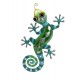 SIGNES GRIMALT Salamandre ou Gecko Mural Vert, Métal et Verre, Modèle TIKAL, Hauteur 58 cm