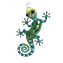 SIGNES GRIMALT Salamandre ou Gecko Mural Vert, Métal et Verre, Modèle TIKAL, Hauteur 58 cm