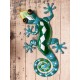 SIGNES GRIMALT Salamandre ou Gecko Mural Vert, Métal et Verre, Modèle TIKAL, Hauteur 58 cm