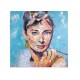 SIGNES GRIMALT Tableau Peinture Femmes dans l'histoire : Audrey Hepburn en design multicolore, 80 x 80 cm