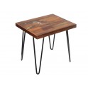 SIGNES GRIMALT Table Basse, Plateau en Bois veiné et piétement métal, Longueur 51 cm