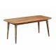 SIGNES GRIMALT Grande Table de Salon en Bois de manguier, Plateau à Bords arrondis et piétement Fuseau, Longueur 180 cm