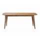 SIGNES GRIMALT Grande Table de Salon en Bois de manguier, Plateau à Bords arrondis et piétement Fuseau, Longueur 180 cm