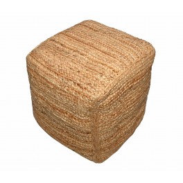 SIGNES GRIMALT Tabouret Pouf en Jute Fait Main, Fibres Naturelles, Diamètre 45 cm
