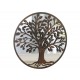 SIGNES GRIMALT Décoration Murale Zen : Arbre de Vie stylisé en métal et Miroir, Diamètre 30 cm