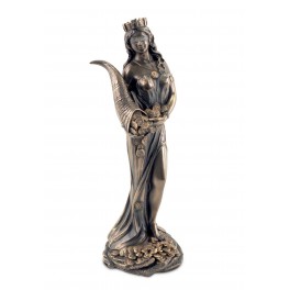 SGRIMALT Figurine Résine Aspect Bronze : Fortuna Déesse de la Fortune, H 18 cm