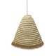 SIGNES GRIMALT Luminaire à suspendre, abat-jour en fibres végétales tressées, hauteur 55 cm, diamètre 44 cm