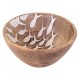 SIGNES GRIMALT Bol de service Banc de poissons blancs en manguier, Collection marine Martigues, diamètre 15 cm