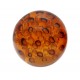 Sulfure en Verre et Presse Papier, Collection Aquaviva, Ambre et Feu, Diamètre 10 cm