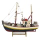 SIGNES GRIMALT Voilier Figurine en Bois de Type Bateau de pêche avec Filet, Bois MDF, Accessoires, Bleu et Blanc, Longueur 30 cm