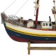 SIGNES GRIMALT Voilier Figurine en Bois de Type Bateau de pêche avec Filet, Bois MDF, Accessoires, Bleu et Blanc, Longueur 30 cm