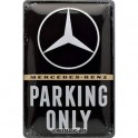 G&S Plaque 3D métal : Parking Only 30 x 20 cm