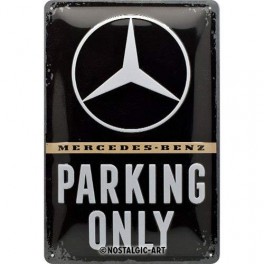 G&S Plaque 3D métal : Parking Only 30 x 20 cm