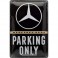 G&S Plaque 3D métal : Parking Only 30 x 20 cm