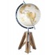 G&S Globe terrestre : Modèle La Pérouse Tripod, H 45 cm