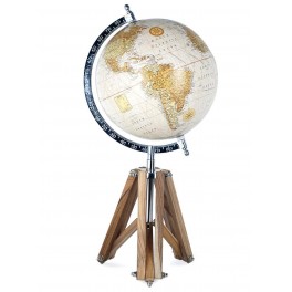 G&S Globe terrestre : Modèle La Pérouse Tripod, H 45 cm