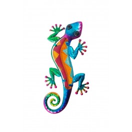 happyDko Déco murale métal : Gecko, Collection Versicolor, Modèle 2, H 30 cm