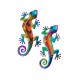 happyDko Déco Murale métal : Gecko, Collection Versicolor, Modèle 2, H 30 cm