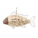 G&S Déco Métal & Bois flotté : Poisson, L 40 cm