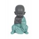 happyDko Figurine Petit Moine Kung Fu Bleu, Coll. Baby Zen, H 11 cm