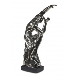 Sculpture Athlète II, Design Chrome, H 56 cm