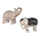 G&S Set 2 Minis Eléphants Design, Collection Terres D'ailleurs, H 11 cm