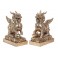 G&S Set 2 Lions Chinois Fo, Protection, Bonheur et Fortune, H 28 cm