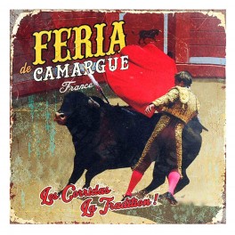 Plaque Murale Camargue : Les corridas, La tradition, H 30 cm