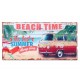 G&S Déco murale vintage Bois MDF : Combi rouge et Thème Plage, Modèle Beach Time, Longueur 60 cm