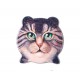 G&S Set 3 Magnets : Forme tête de Chat, Pack N°1, H 7,5 cm