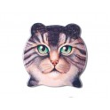 G&S Set 3 Magnets : Forme tête de Chat, Pack N°1, H 7,5 cm