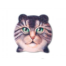 G&S Set 3 Magnets : Forme tête de Chat, Pack N°1, H 7,5 cm