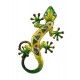 G&S Gecko Mural au Yeux Bleus : Coll Tribal Jaune, H 32 cm