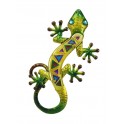G&S Gecko Mural au Yeux Bleus : Coll Tribal Jaune, H 32 cm