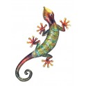 happyDko Gecko Mural en métal : Collection Jungle, H 27 cm