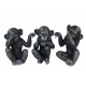 SIGNES GRIMALT Set 3 Singes de la Sagesse, Collection Jungle, Finition Antic Line, Hauteur 14 cm