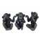 SIGNES GRIMALT Set 3 Singes de la Sagesse, Collection Jungle, Finition Antic Line, Hauteur 14 cm