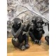 SIGNES GRIMALT Set 3 Singes de la Sagesse, Collection Jungle, Finition Antic Line, Hauteur 14 cm