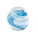 G&S Décoration Sulfure en Verre et Presse Papier, Spirale Azur, Diam 10 cm