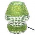 SIGNES GRIMALT Lampe ethnique mosaique en verre, ambiance, appoint ou veilleuse, couleur vert, hauteur 18 cm