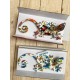 SG Set 2 Geckos Muraux Multicolores, Série Kolor, Hauteur 17 cm