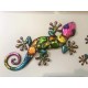 happyDko Le Gecko Métal Mural : Modèle Polychrome, H 45 cm